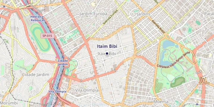 Mapa do bairro Itaim Bibi em São Paulo