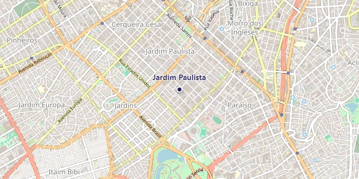 Mapa do bairro Jardim Paulista em São Paulo