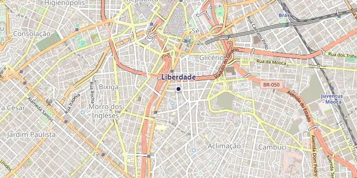 Mapa do bairro Liberdade em Sao Paulo