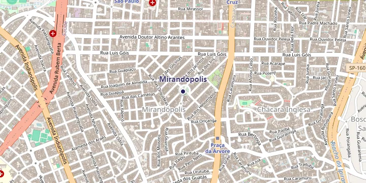 Mapa do bairro Mirandopolis em Sao Paulo