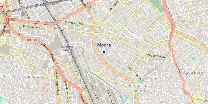 Mapa do bairro Mooca em São Paulo