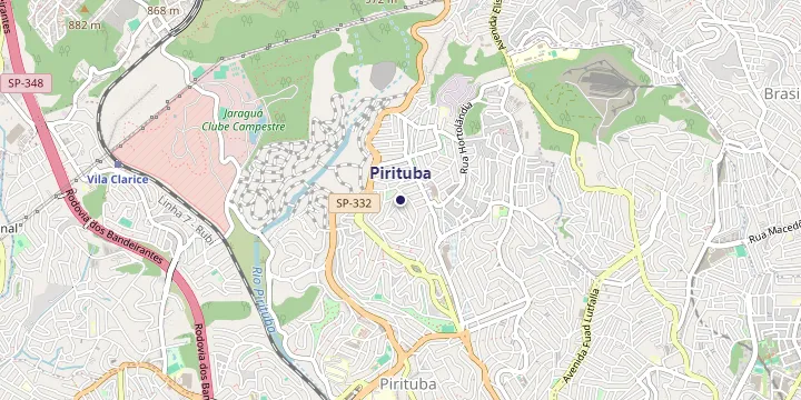 Mapa do bairro Pirituba em São Paulo