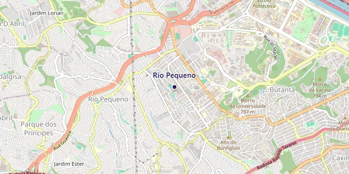 Mapa do bairro Rio Pequeno em São Paulo