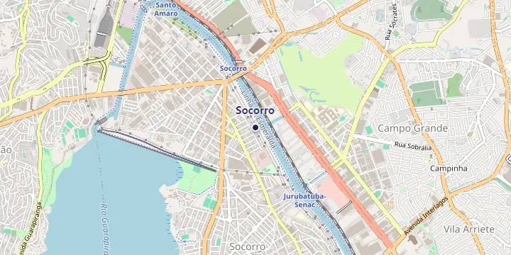 Mapa do bairro Socorro em São Paulo