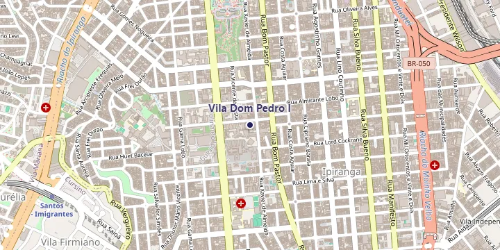 Mapa do bairro Vila Dom Pedro I em São Paulo