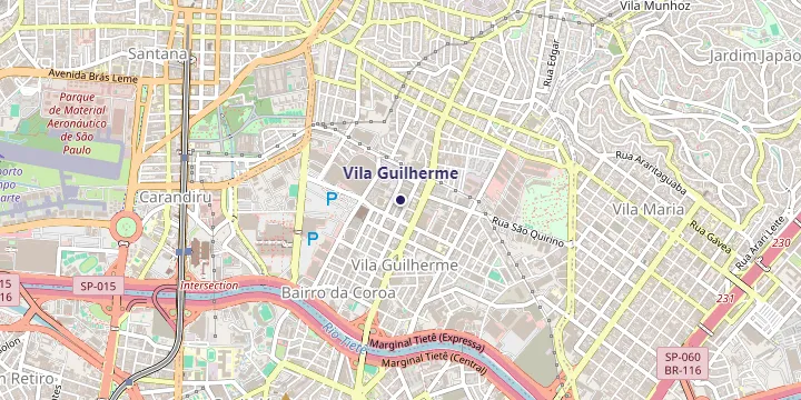 Mapa do bairro Vila Guilherme em São Paulo