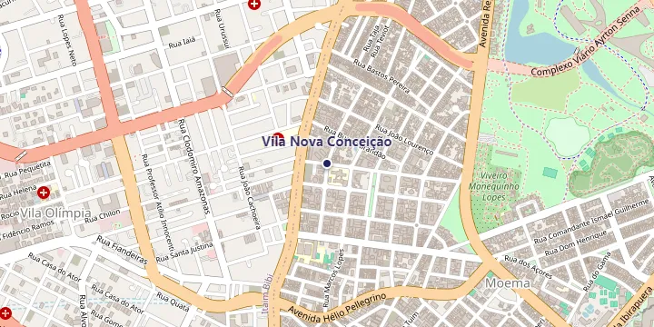 Mapa do bairro Vila Nova Conceição em São Paulo