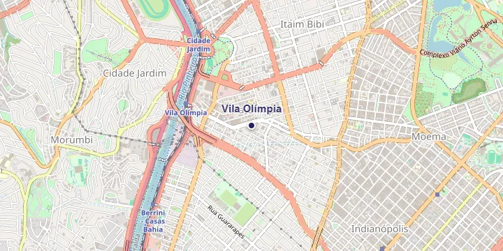 Mapa do bairro Vila Olímpia em São Paulo