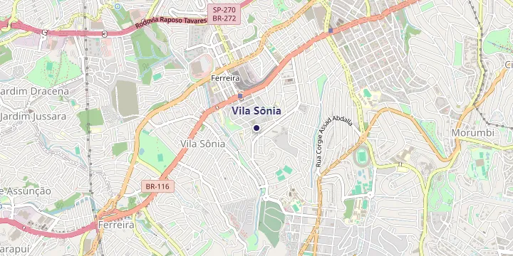 Mapa do bairro Vila Sônia em São Paulo