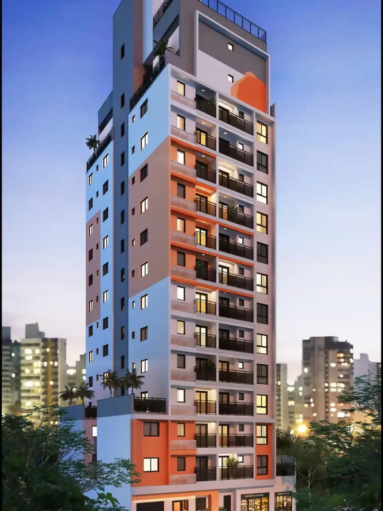 Fachada Pitanga 105 - NR — apartamento 1-2 quartos, Lançamento em Praça da Árvore