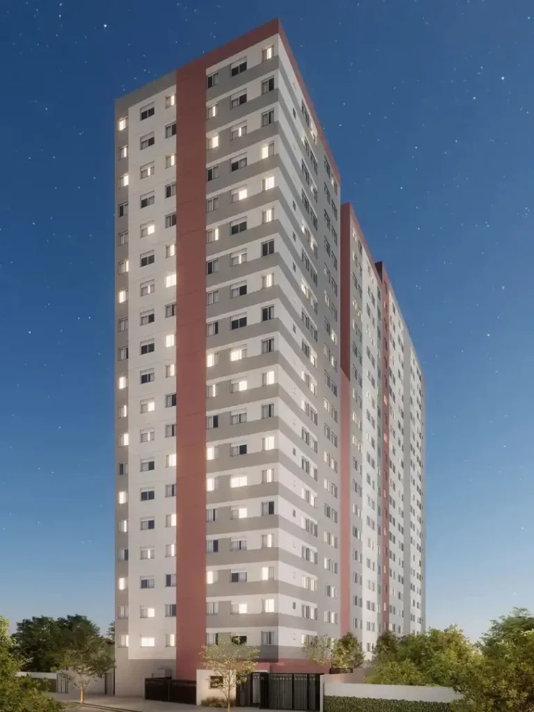 011 fachada Metrocasa Clube Guarapiranga - Fase 1 — apartamento 1-2 quartos, Lançamento em Socorro