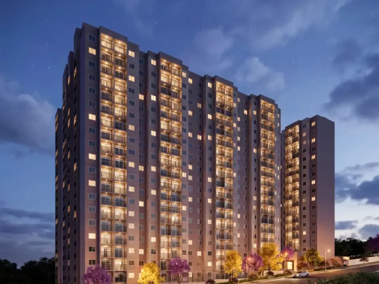 011 fachada Duetto São Domingos - Fase 1 — apartamento 1-2 quartos, Lançamento em Parque São Domingos