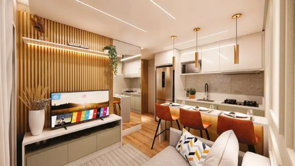 058 living — Marauá (Imangai), 1-2 quartos em Parada XV de Novembro