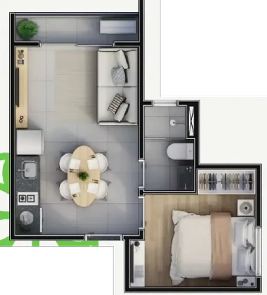 Apartamento 1 quartos 92m² em Vila Formosa — planta Infinity Anália Franco - Residencial
