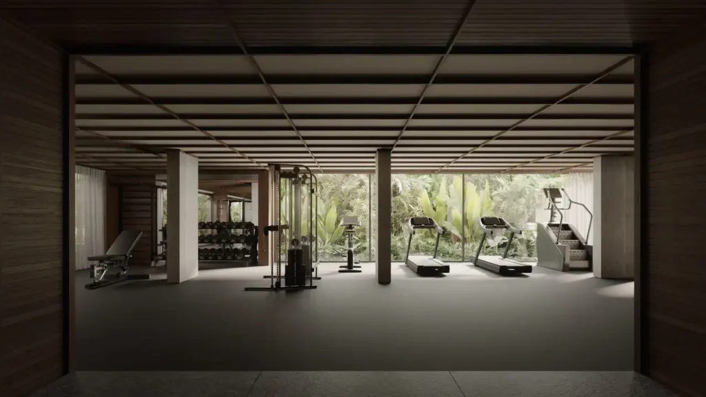 CLARA por Bernardes Arquitetura Jardins, São Paulo — Fitness, apartamento 4 quartos 307-504m²