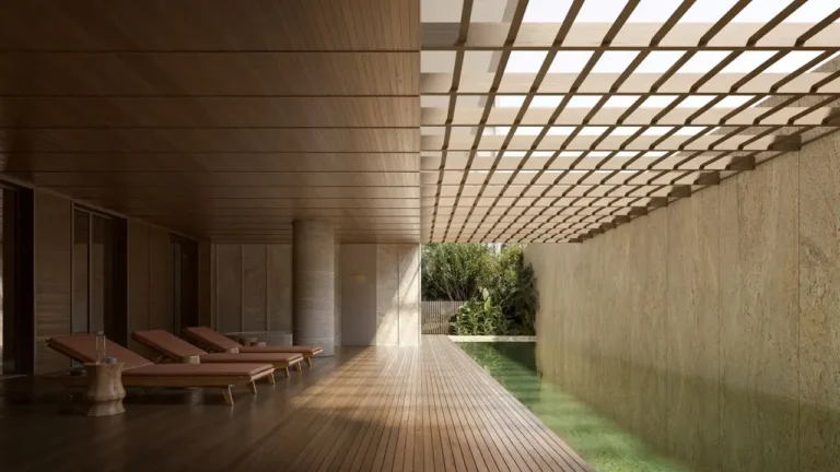 Piscina coberta CLARA por Bernardes Arquitetura — apartamento 4 quartos, Lançamento em Jardins