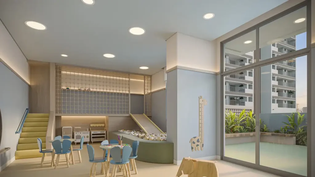 160 brinquedoteca Orbya Vila Carrão By Diálogo Home Spaces Vila Carrão — 1-2 quartos 26-46m², Diálogo