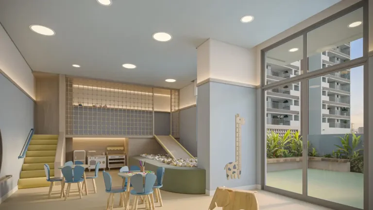 160 brinquedoteca Orbya Vila Carrão By Diálogo Home Spaces Vila Carrão — 1-2 quartos 26-46m², Diálogo