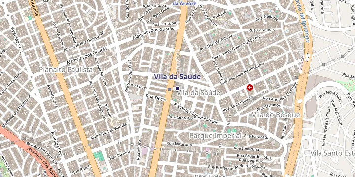 Mapa do bairro Vila da Saúde em São Paulo