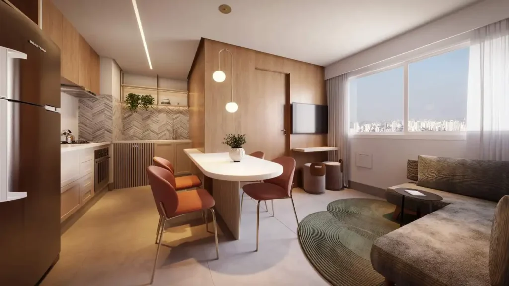 Mirage João Dias Jardim Santo Antônio, São Paulo — 051 living, apartamento 2 quartos 33-34m²